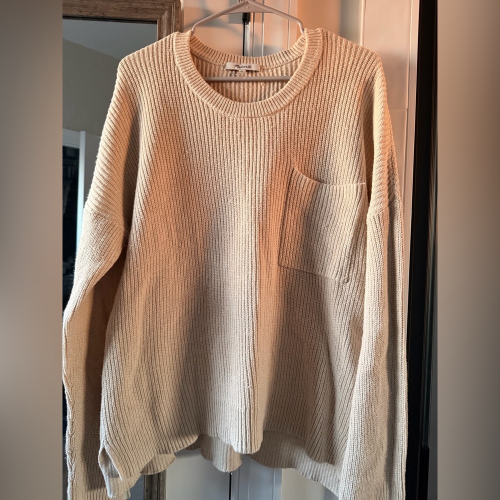 Madewell Cream Crewneck Sweater